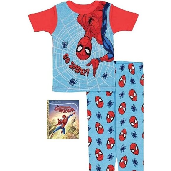 Marvel Boys' Spider-Man 2Piece Snug-Fit Cotton Pajamas - Picture 1 of 7